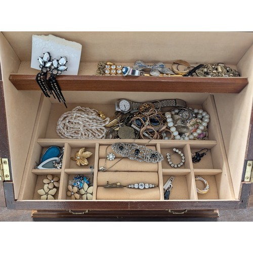 316 - Large Assortment of Vintage and Contemporary Costume Jewellery in Two Jewellery Boxes
