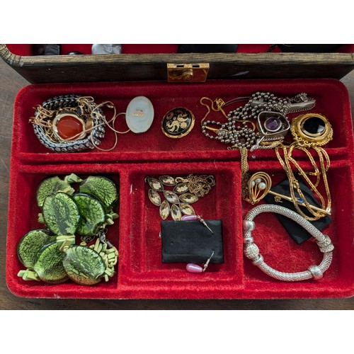 316 - Large Assortment of Vintage and Contemporary Costume Jewellery in Two Jewellery Boxes