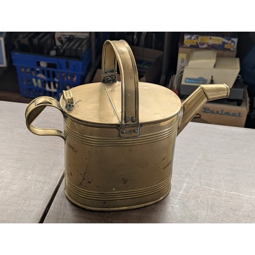 313 - Antique English Style Brass Watering Can