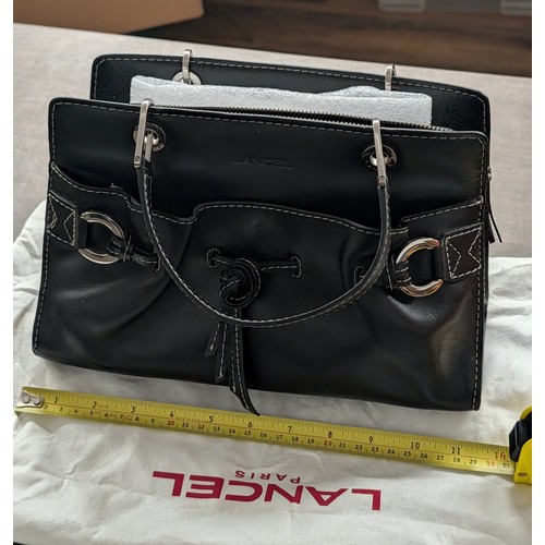 321 - Lancel Paris Black Leather Handbag