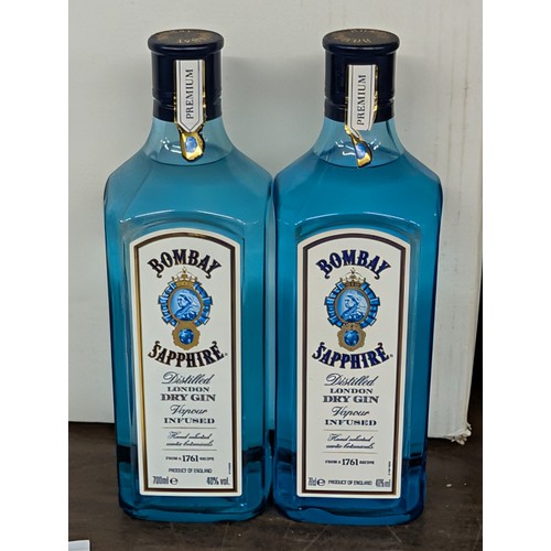 306 - Unopened Pair of Bombay Sapphire London Dry Gin 700 ml Bottles