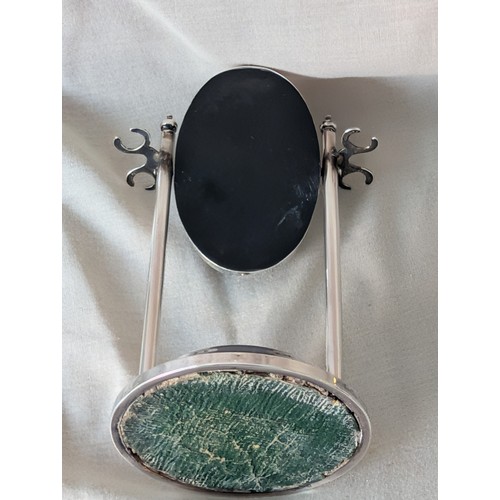 294 - Sterling Silver Adie Bros 1929 Manicure Tools on non-matching 1926 Weighted Mirrored Stand - 290 gm ... 