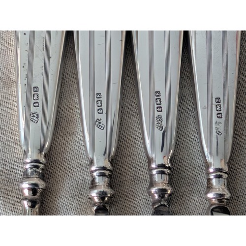 294 - Sterling Silver Adie Bros 1929 Manicure Tools on non-matching 1926 Weighted Mirrored Stand - 290 gm ... 