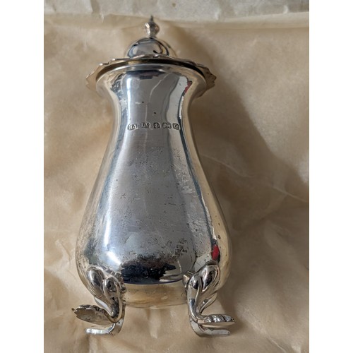 290 - Cased Trio of Birmingham Sterling Silver Condiment Set - 181 gm