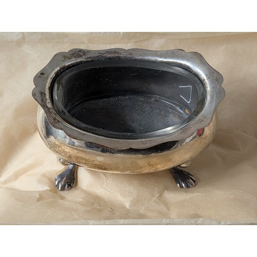 290 - Cased Trio of Birmingham Sterling Silver Condiment Set - 181 gm