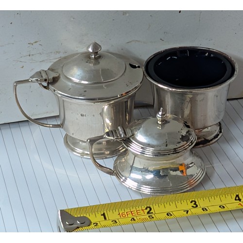 281 - Mishmash Sterling Silver Condiment Tableware Items - 103 gm