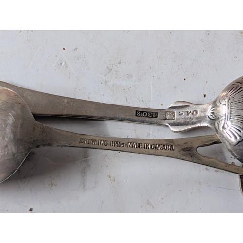 267 - An Assortment of Sterling Silver and Continental Silver Items Including a Weighted Dish and Souvenir... 