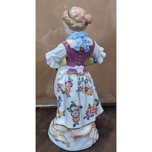 8 - A Pair of Porcelain Figures of Gardener Male & Female Children, Boy 5.5