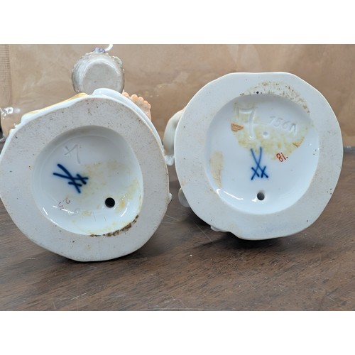 8 - A Pair of Porcelain Figures of Gardener Male & Female Children, Boy 5.5