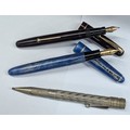 Trio of Vintage Writing Instruments including Swan (14 ct) and Osmiroid ...
