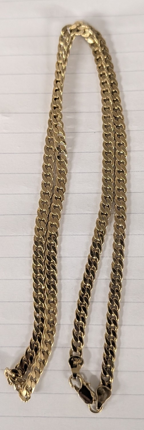 An Italian 14k Stamped Curb Link Chain Necklace - 21.55 gm