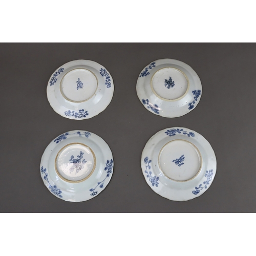 111 - A Set of  Eight Blue and White Dishes with Figures, first half 18th century  the central medallion w... 