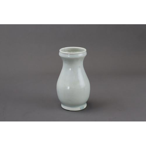 17 - A Qingbai 'Zhi' Vase, Song dynasty of baluster form, from splayed foot to compressed neck and galler... 