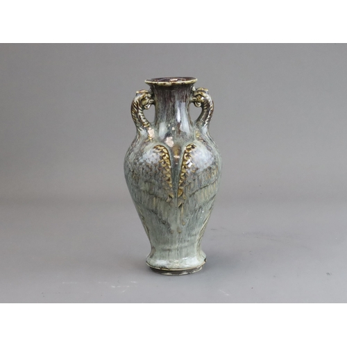 474 - A Shiwan Moulded Vase, late Qing dynasty A Shiwan Moulded Vase, late Qing dynasty H:22cm