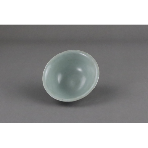 64 - A Longquan Celadon Lotus Bowl with stand, Song dynasty flaring from the short foot to the everted ri... 