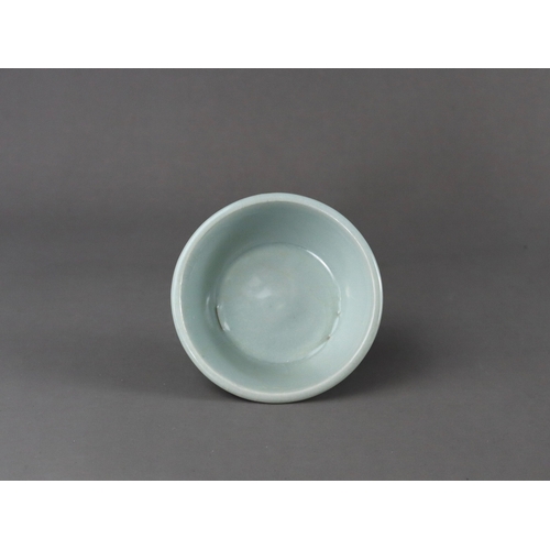 39 - A Longquan Celadon Brushwasher, Song dynasty with straight flared sides rising at an angle from the ... 