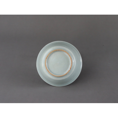 39 - A Longquan Celadon Brushwasher, Song dynasty with straight flared sides rising at an angle from the ... 