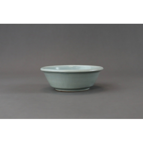 39 - A Longquan Celadon Brushwasher, Song dynasty with straight flared sides rising at an angle from the ... 