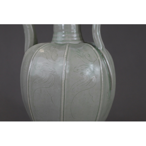 40 - An Extremely Rare Yue-type Incised Ewer, Five dynasties/Northern Song dynasty the melon-shaped body ... 