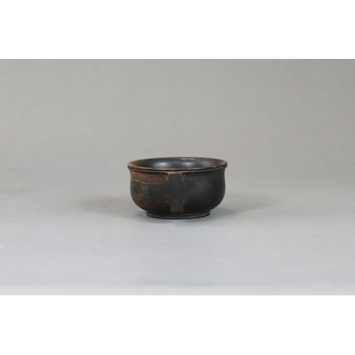 173 - An Attractive Small Wood Censer, gui, mid/late Qing dynasty,  possibly zitan, well modelled with rou... 