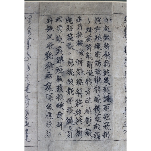 203 - A Calligraphy in Manchu, Mongolian and Tangut, Qing dynasty or earlier Ink of paper Picture L:32.5cm... 