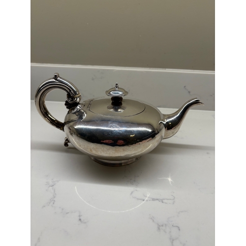 16 - Antique silver teapot by Willian Hewitt 1838 approx 640g