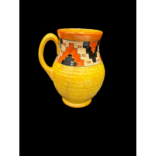 45 - Charlotte Rhead Crown Ducal Aztec design vase/jug 21cm High