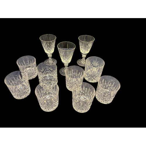 148 - Mixed group of cut glass glasses