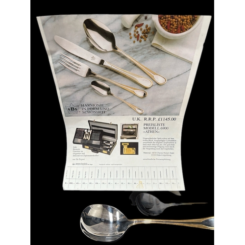 29 - Large boxed silver plated 12 place setting cutlery set