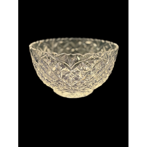 158 - Good quality cut glass bowl 25.5cm Dia x H14.5cm