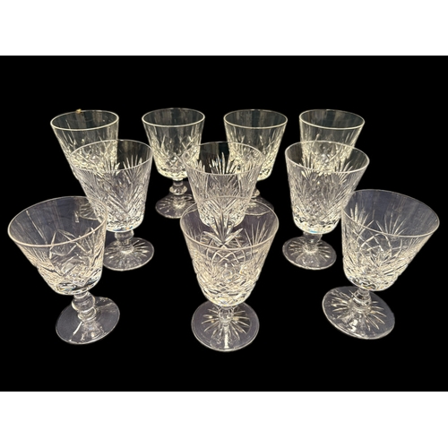 159 - Mixed group cut glass wine glasses