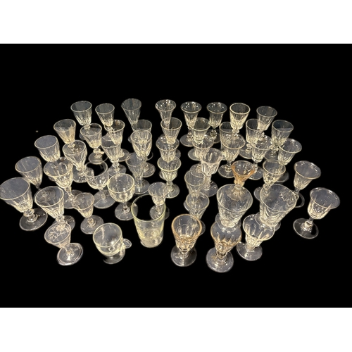 155 - Qty of antique cordial glasses