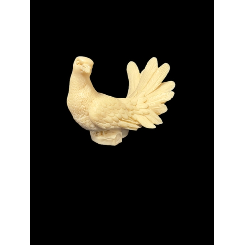 130 - Alabaster carved dove 14.5cm H