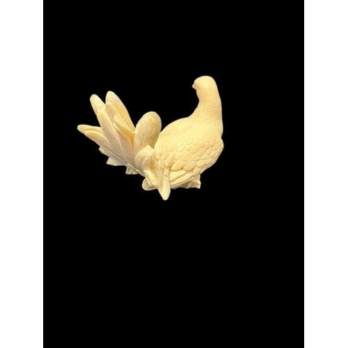 130 - Alabaster carved dove 14.5cm H