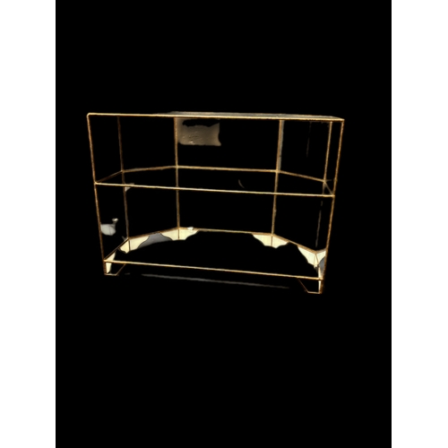 158 - Glass display unit 41cm W x 29cm D x 29.5cm H