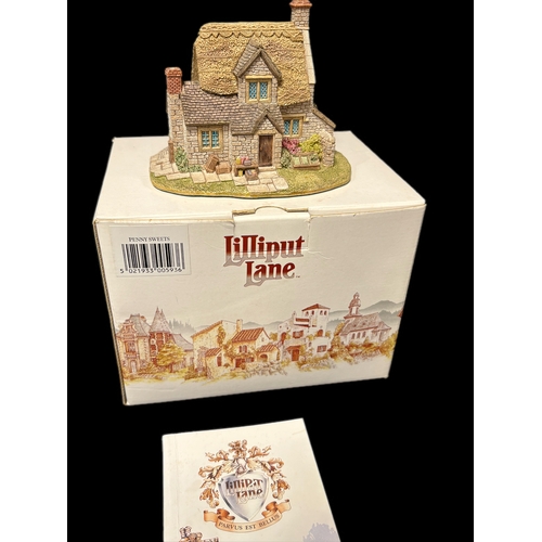131 - 4 Lilliput lane houses boxed