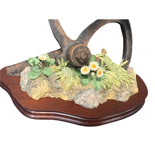 136 - Border fine arts “Evening Flight” Barn Owl model No L107 sculpted by Ray Ayres limited edition 841/1... 