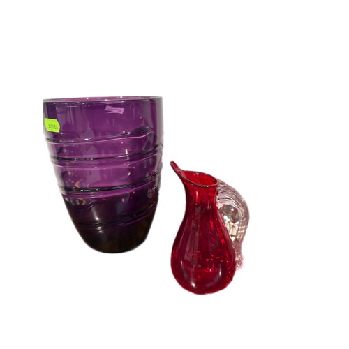 156 - 5 pcs of Whitefriars coloured glass