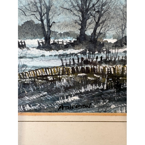 219 - Framed watercolour by J R Atherton