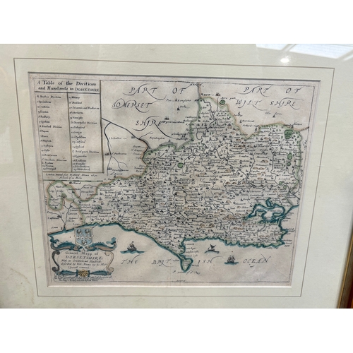 225 - Antique framed map of Dorsetshire