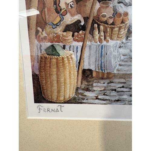 228 - Framed limited edition print Tepoztlan, Mor by Fernat 249/1990