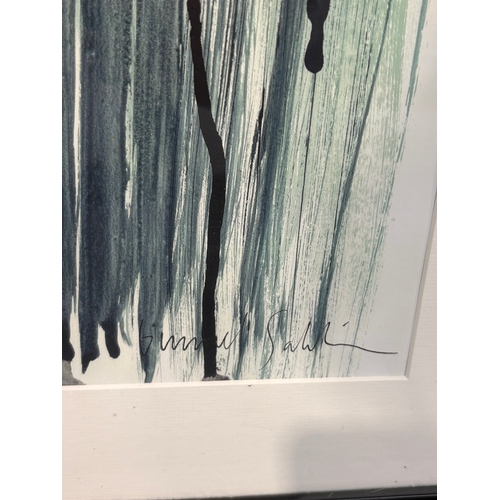 236 - Framed print black tulips