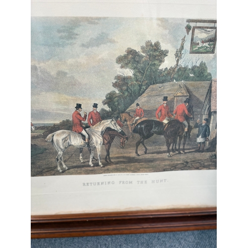 254 - Framed print titled - Returning from the hunt