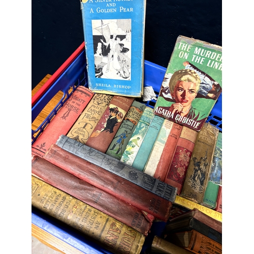 195 - Crate of vintage books and magazines