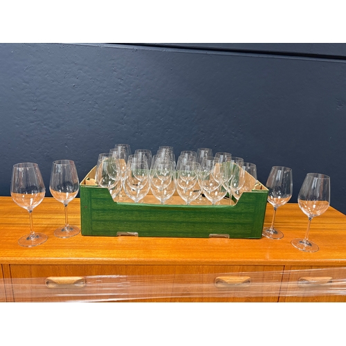 161 - 24 Dartington &ldquo;six&rdquo; red wine glasses 23.5cm H