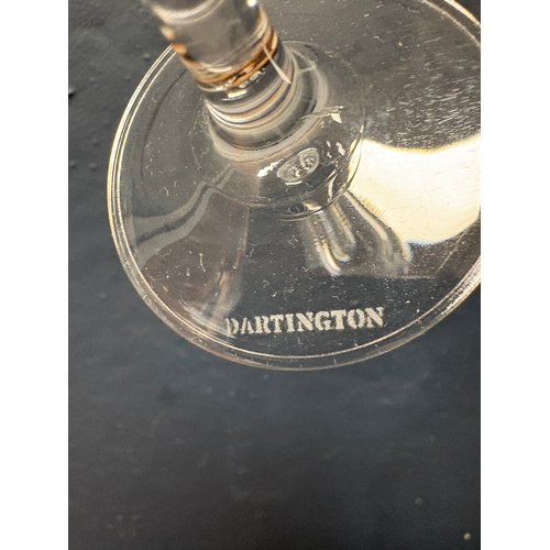 162 - 21 Dartington &ldquo;six&rdquo; flute glasses 24.5cm H