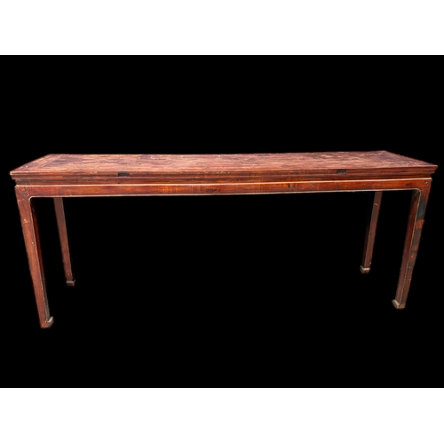 490 - Large Chinese hardwood alter / Consol table203cm L x 48cm D x 84.5cm H