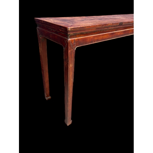490 - Large Chinese hardwood alter / Consol table203cm L x 48cm D x 84.5cm H