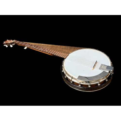 182 - Cripple creek resonator Banjo and case