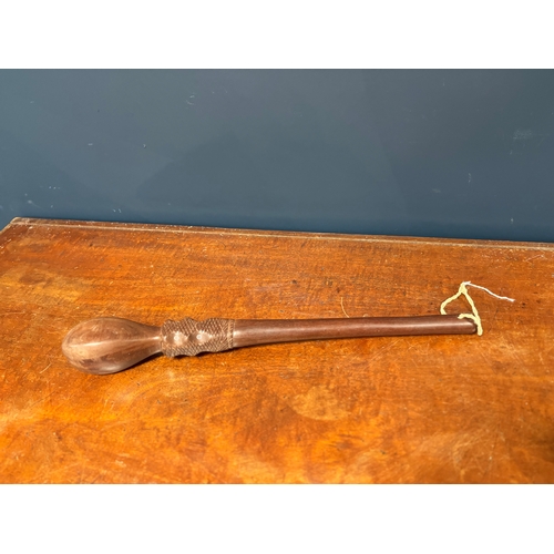 190 - 19th C Fijian hardwood (ironwood) throwing club49.5cm L